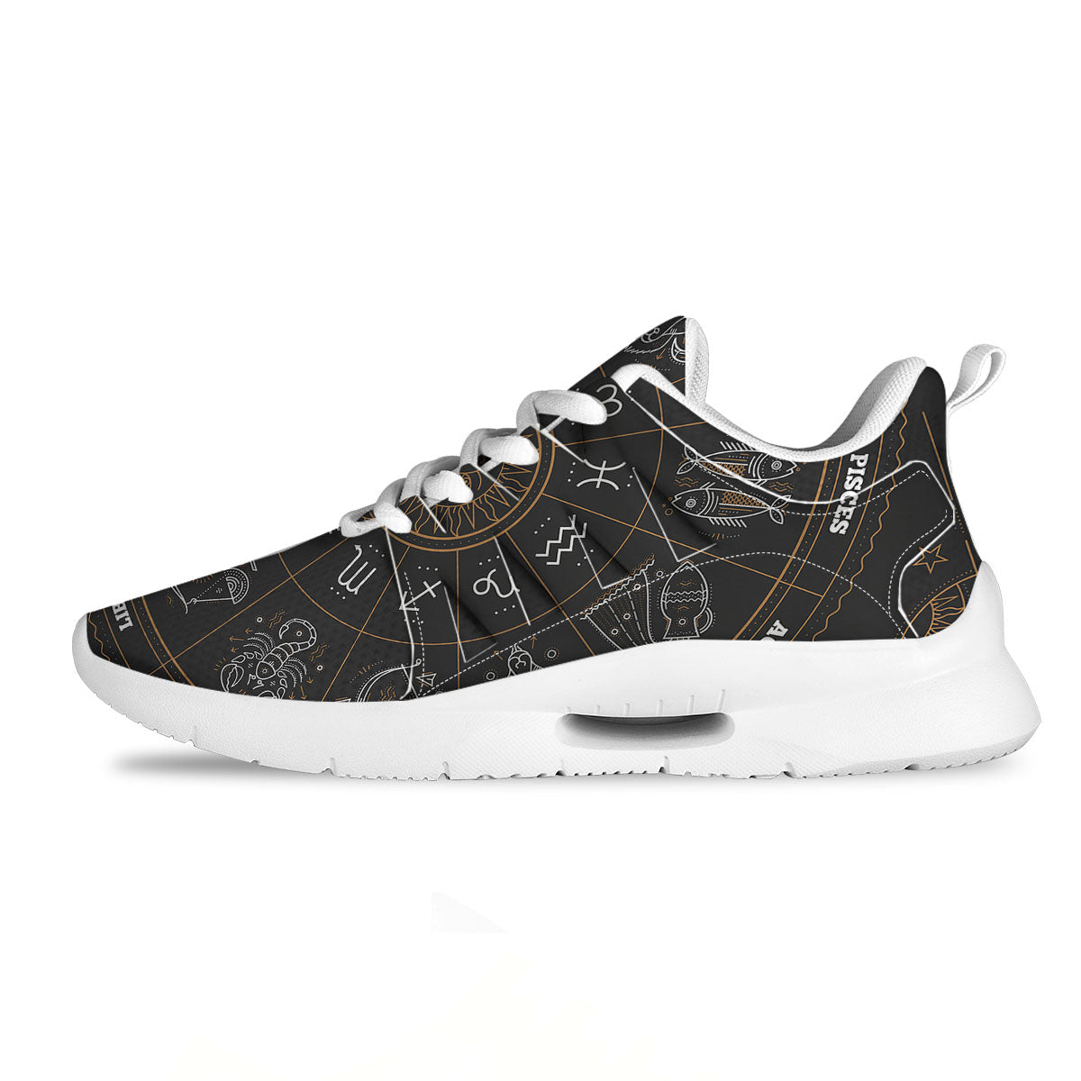Circle Zodiac Vintage Print Tennis Shoes-grizzshop