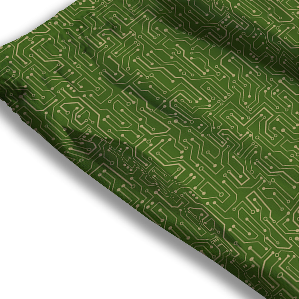 Circuit Green Print Pattern Mesh Shorts-grizzshop