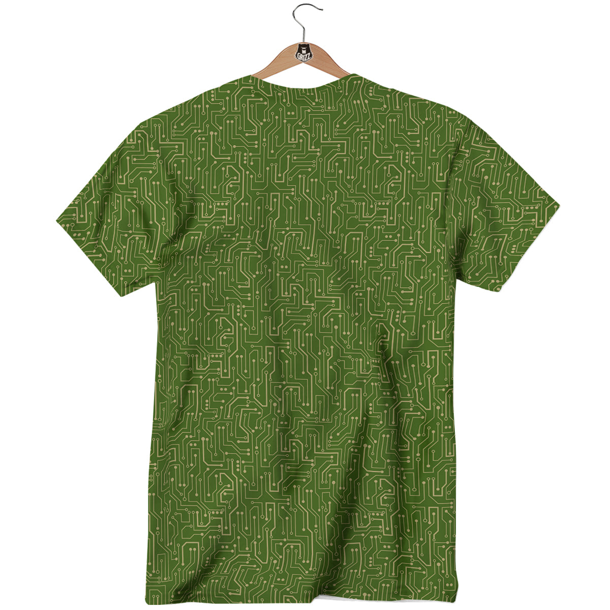 Circuit Green Print Pattern T-Shirt-grizzshop