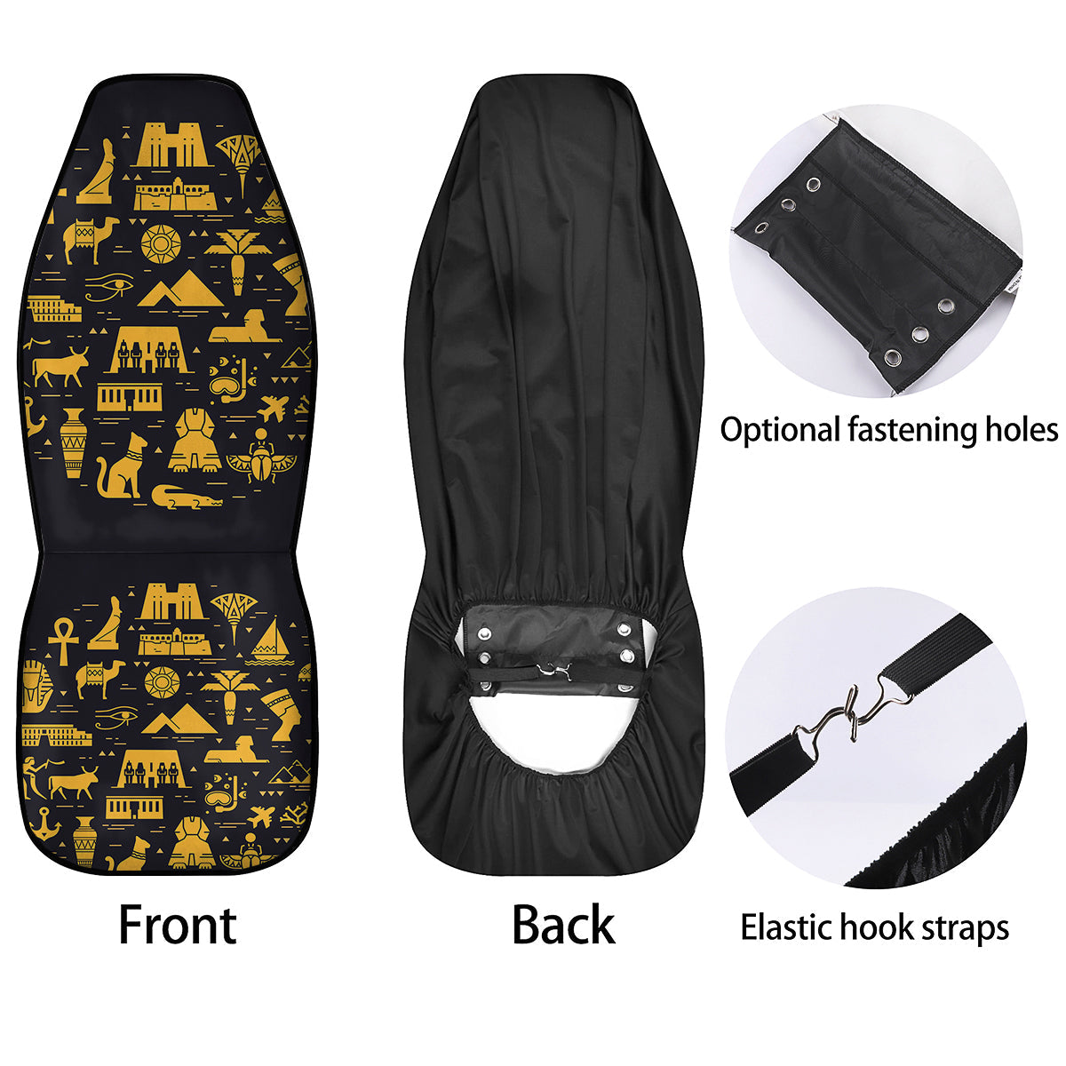 Circular Symbols Of Egypt Print Car Seat Covers-grizzshop