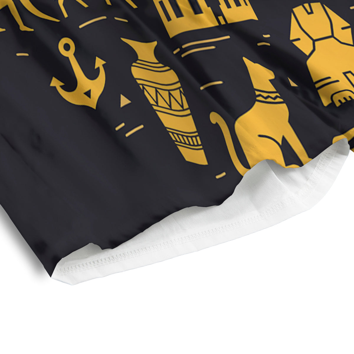 Circular Symbols Of Egypt Print Men's Athletic Shorts