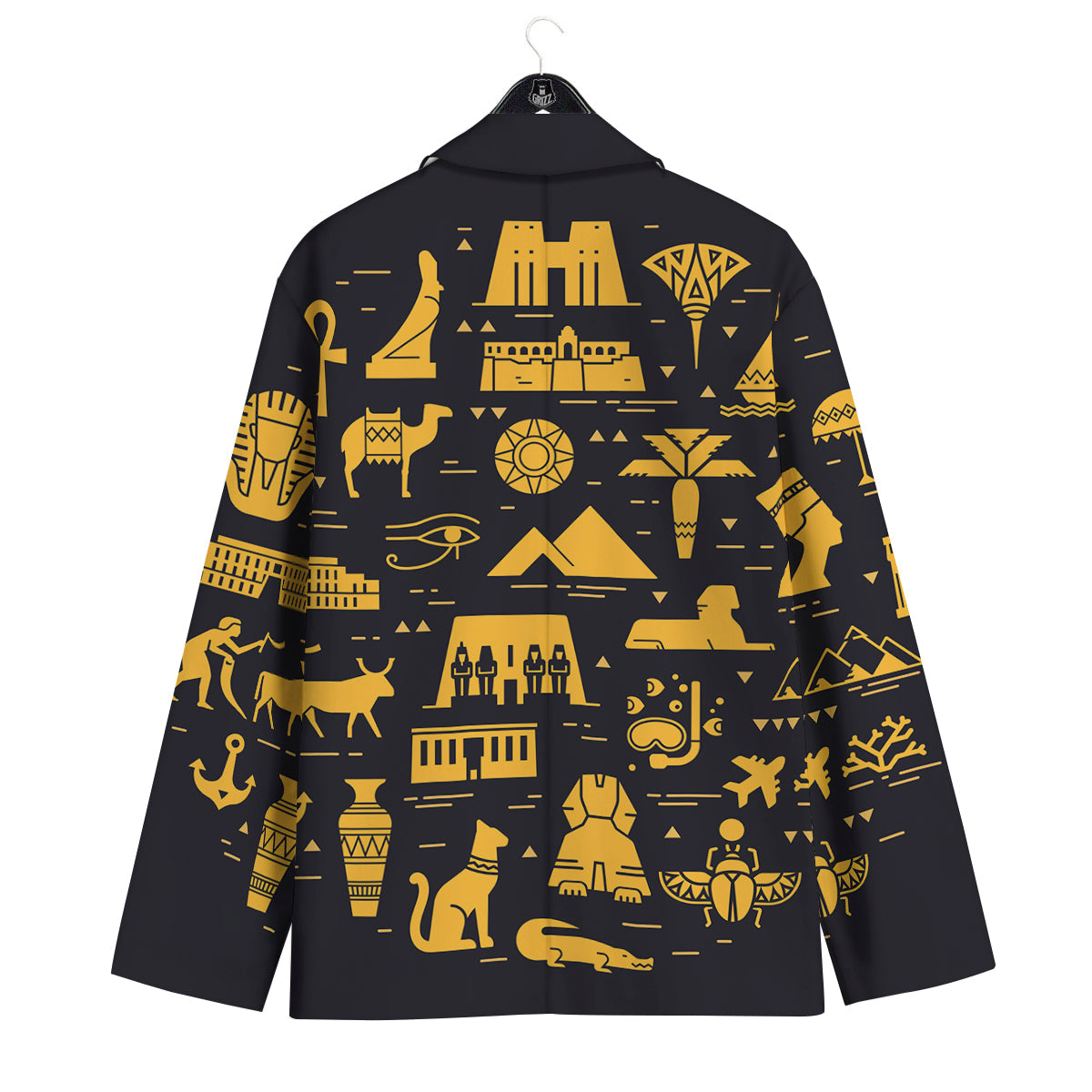 Circular Symbols Of Egypt Print Men's Sport Coat-grizzshop