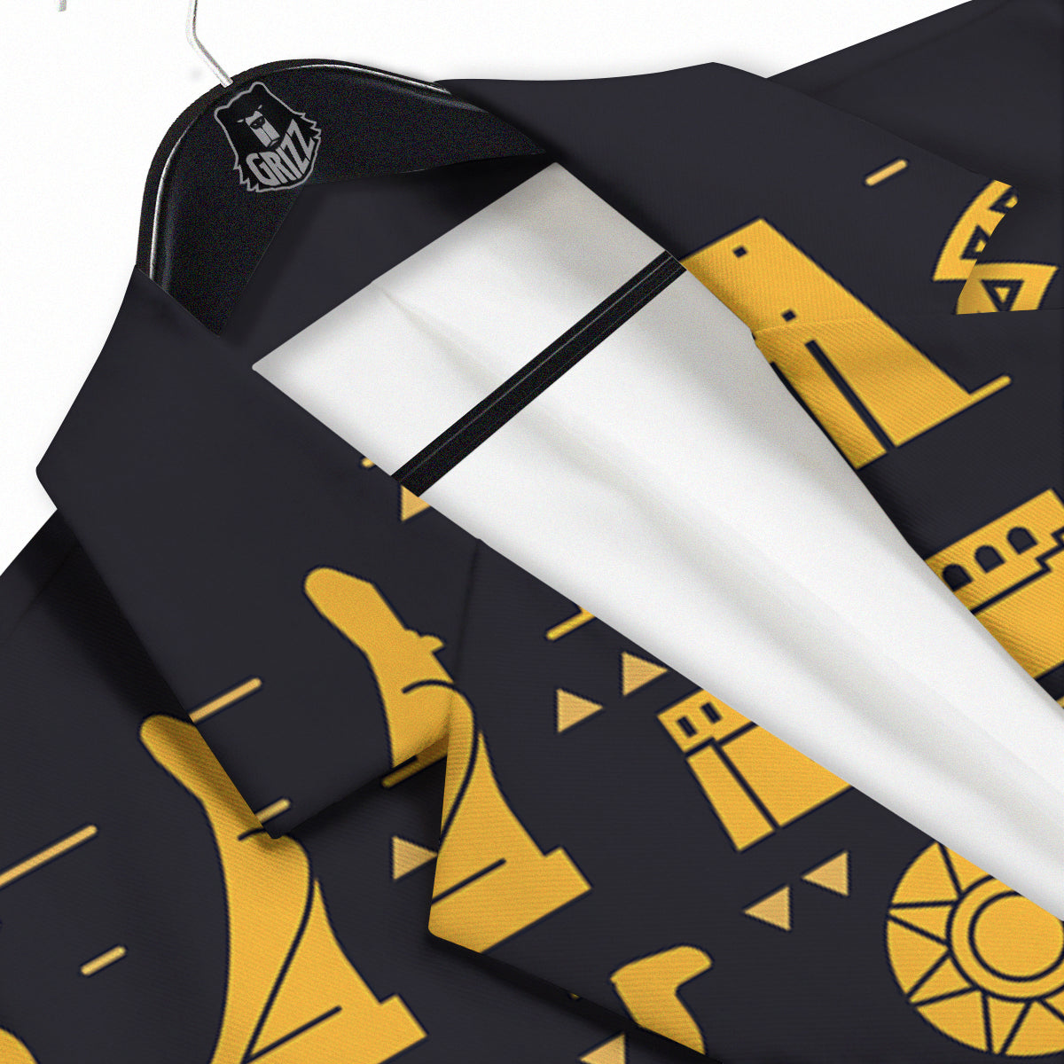 Circular Symbols Of Egypt Print Men's Sport Coat-grizzshop