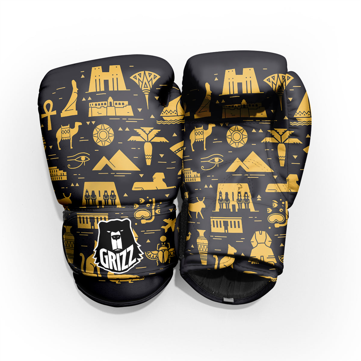 Circular Symbols Of Egypt Print Pro Boxing Glove