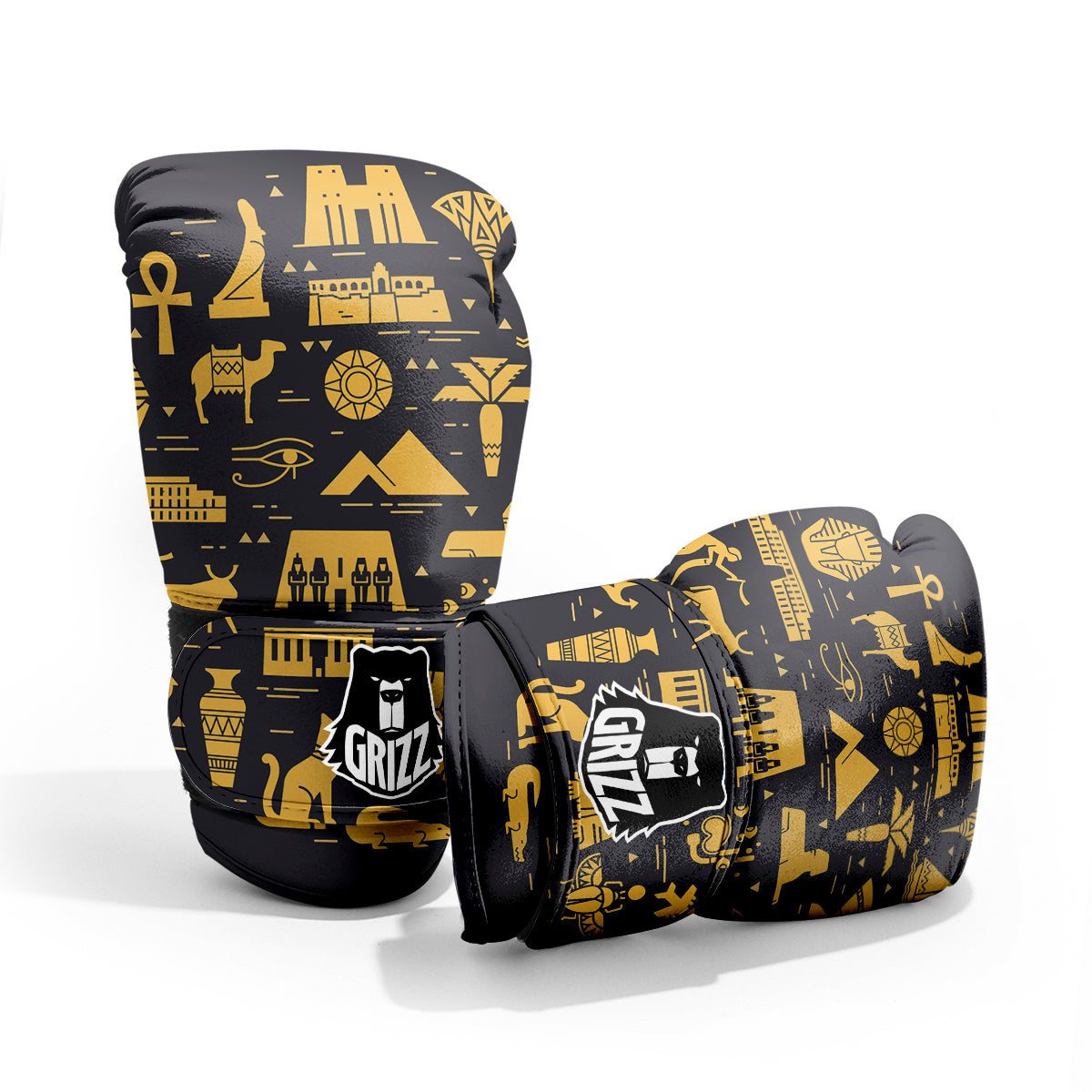 Circular Symbols Of Egypt Print Pro Boxing Glove
