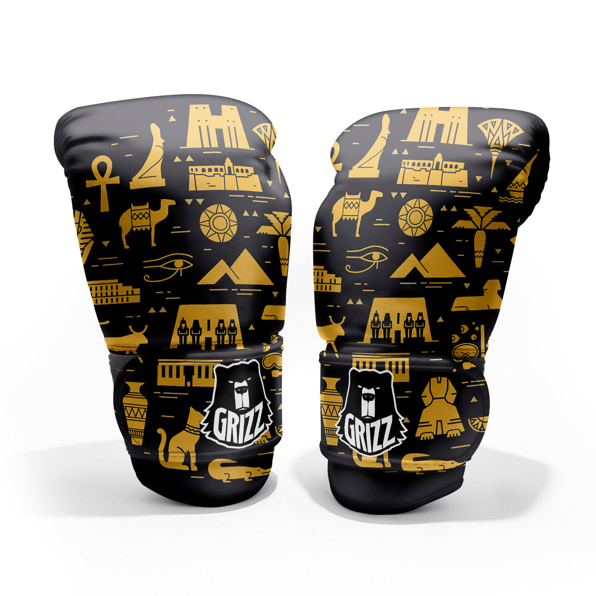 Circular Symbols Of Egypt Print Pro Boxing Glove