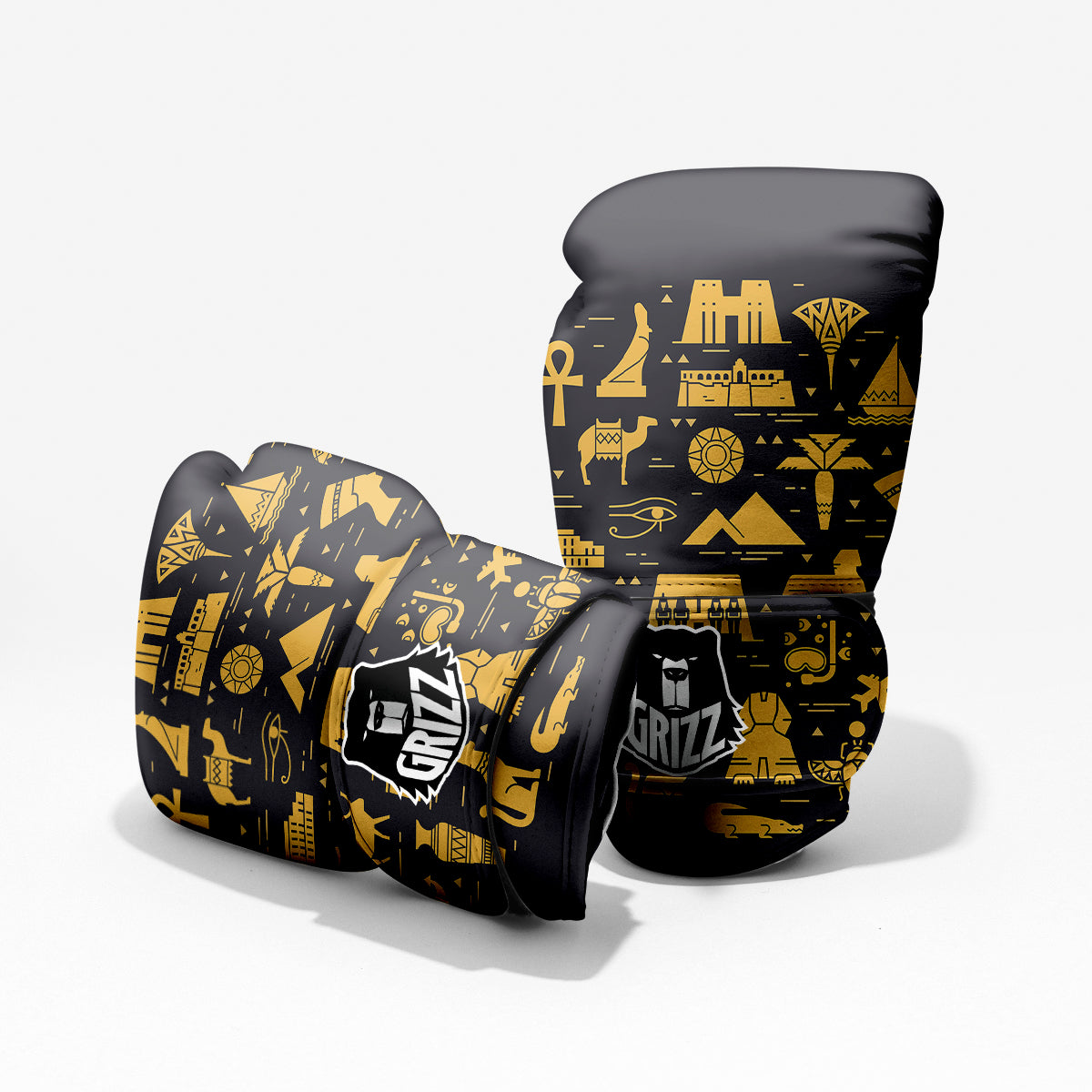 Circular Symbols Of Egypt Print Pro Boxing Glove