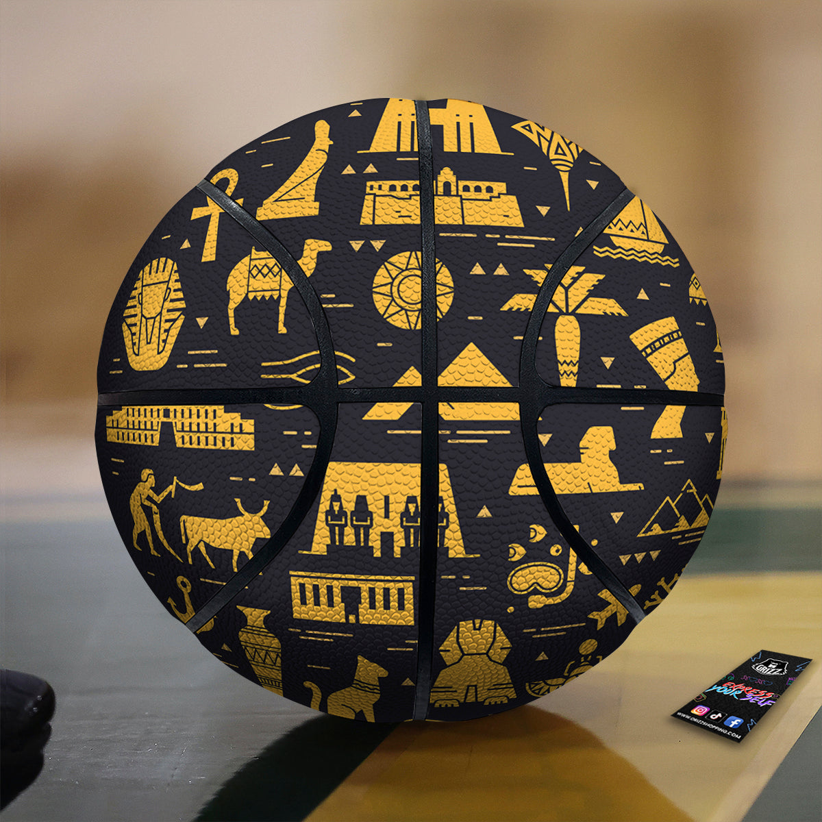 Circular Symbols Of Egypt Print Basketball