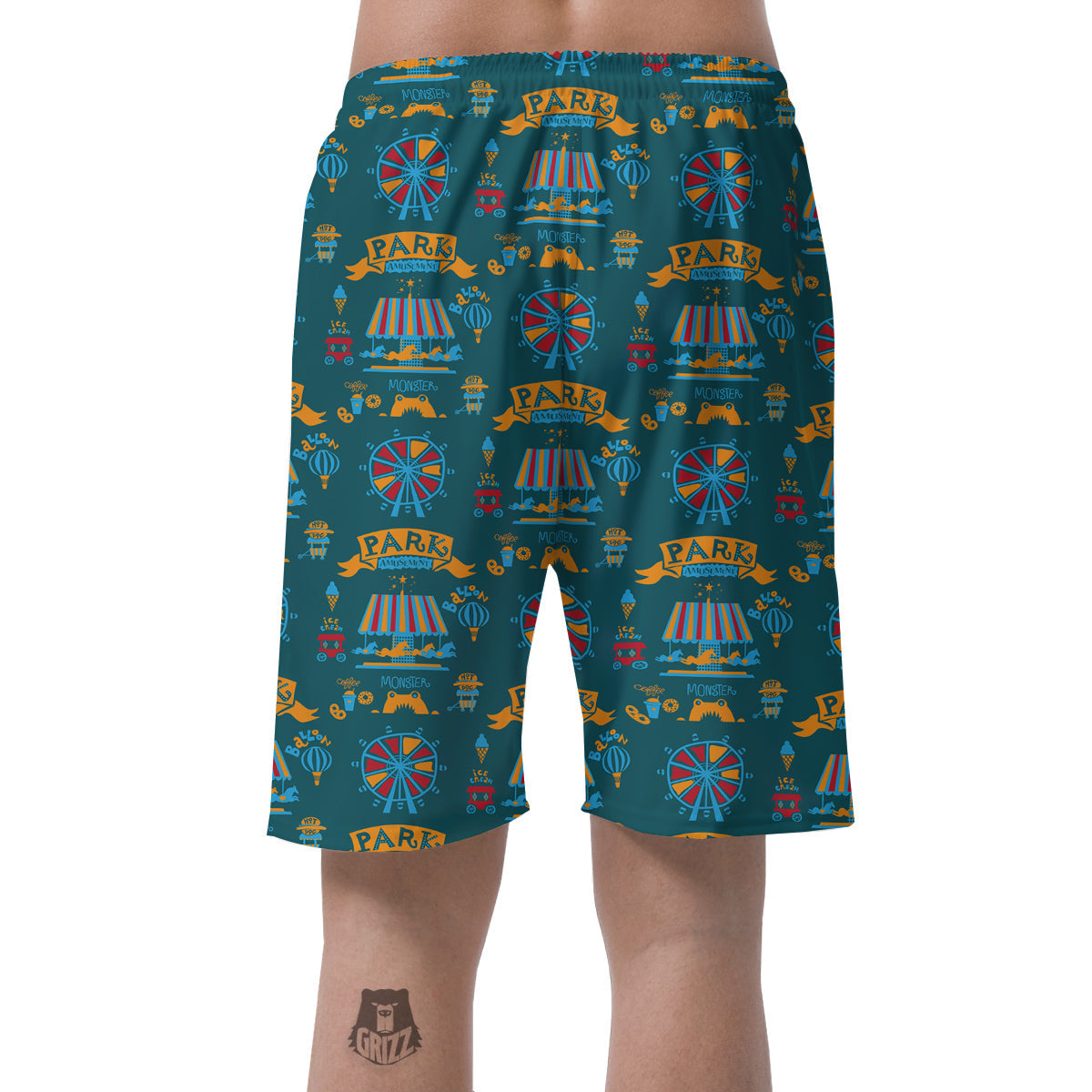 Circus Amusement Park Pattern Print Men's Shorts-grizzshop