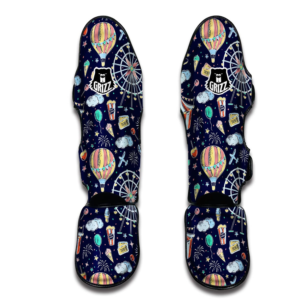 Circus Dream Pattern Print Muay Thai Shin Guards-grizzshop