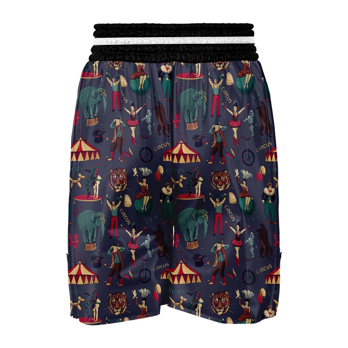 Circus Print Pattern Boxing Shorts-grizzshop