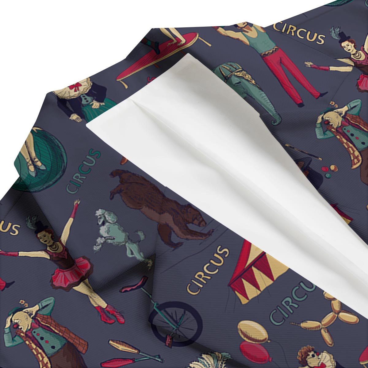 Circus Print Pattern Men's Blazer-grizzshop