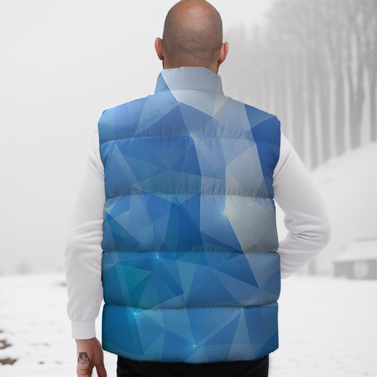 Circus Teddy Bear Pattern Print Down Vest