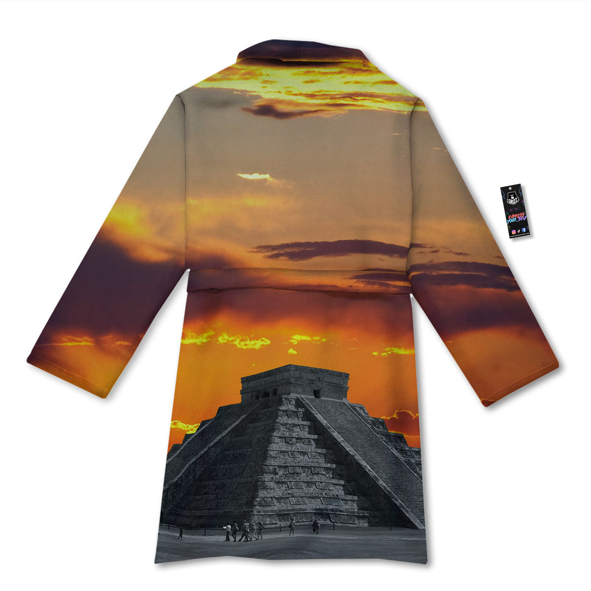 Civilization Mayan Print Bathrobe-grizzshop
