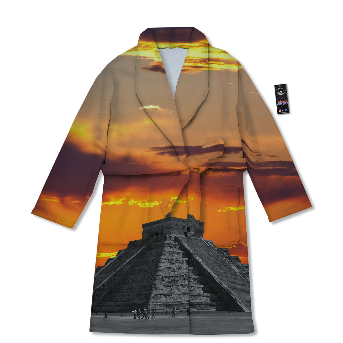 Civilization Mayan Print Bathrobe-grizzshop