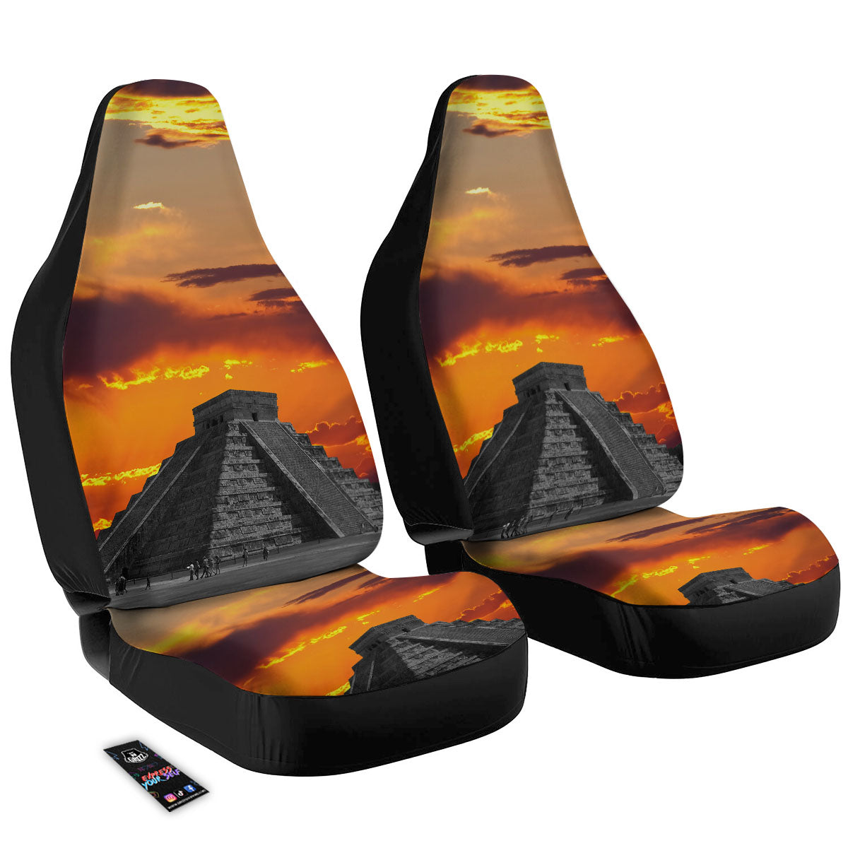 Civilization Mayan Print Car Seat Covers-grizzshop