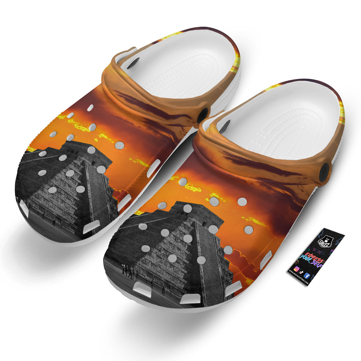 Civilization Mayan Print Clog-grizzshop