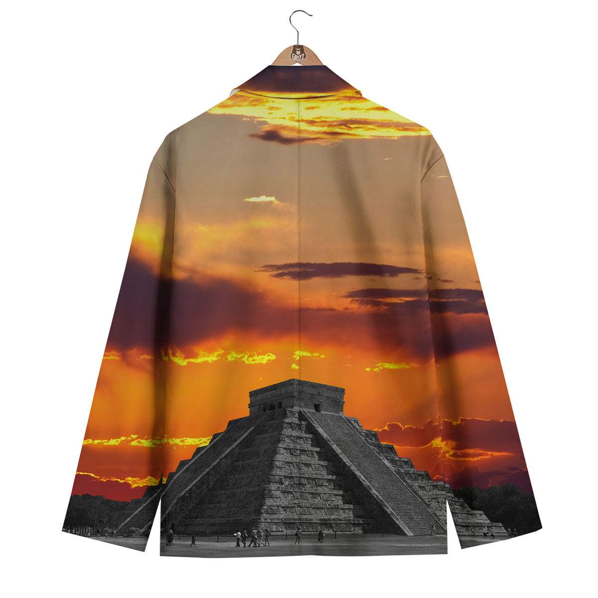 Civilization Mayan Print Men's Blazer-grizzshop