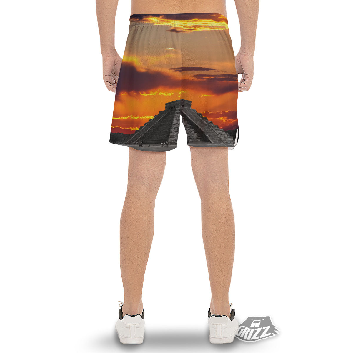 Civilization Mayan Print Men's Gym Shorts-grizzshop