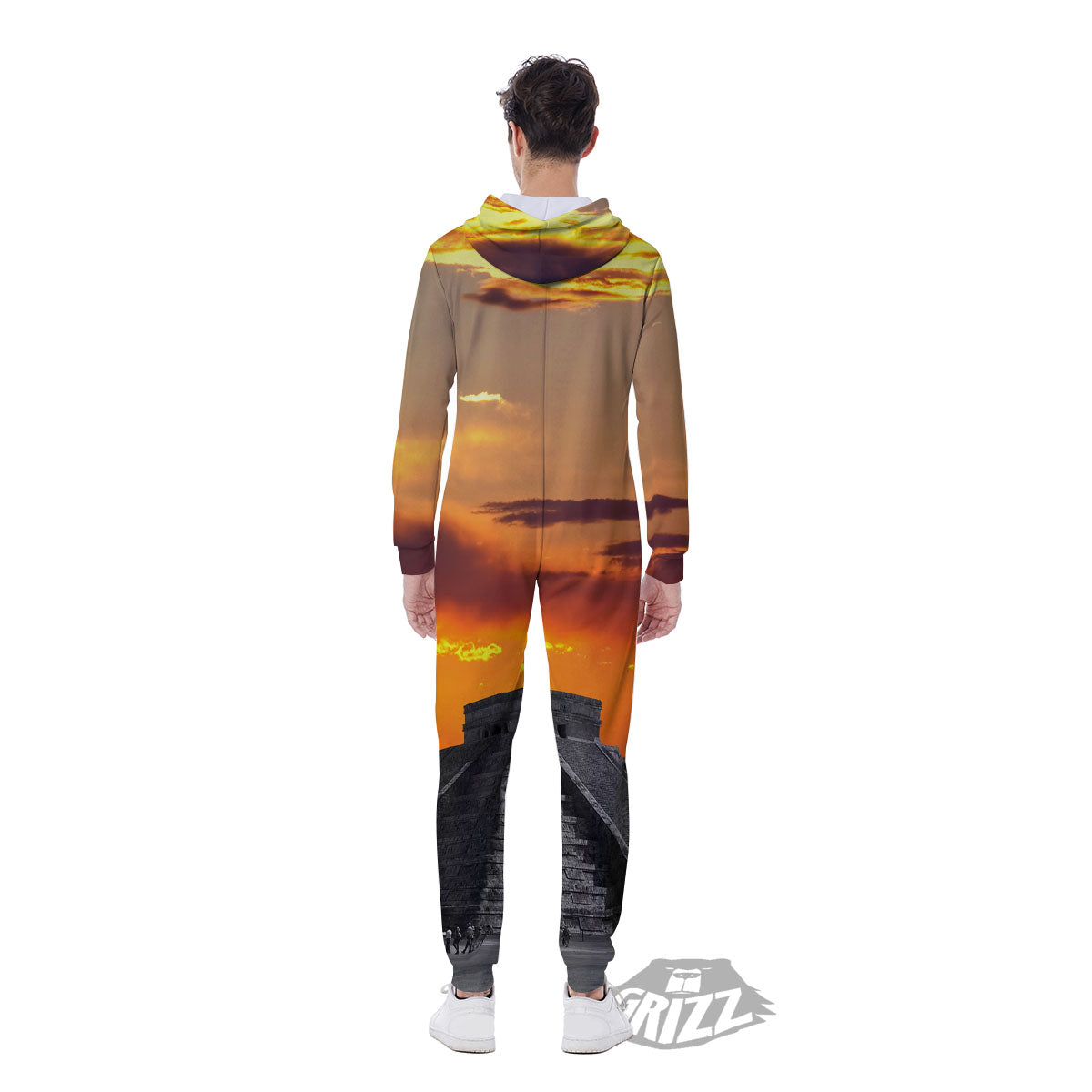 Civilization Mayan Print Men's Jumpsuit-grizzshop