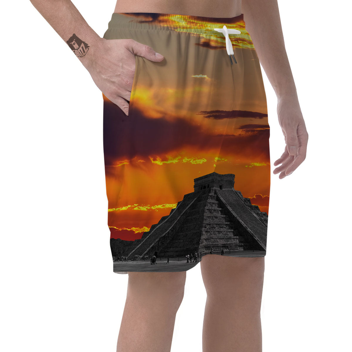 Civilization Mayan Print Men's Shorts-grizzshop