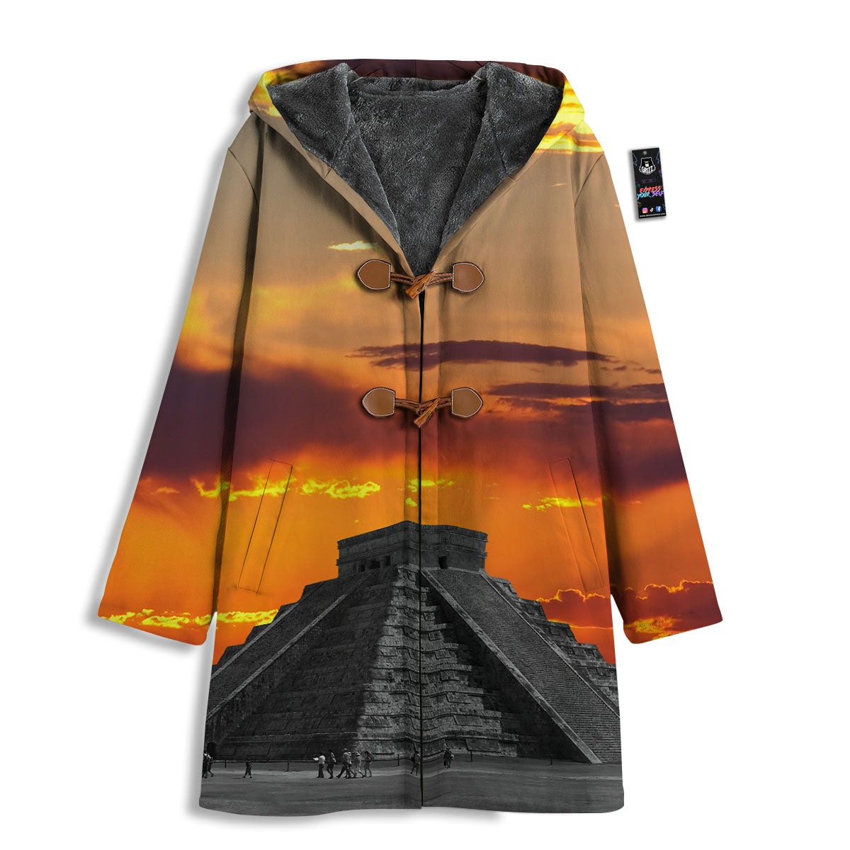 Civilization Mayan Print Men's Windbreaker Jacket-grizzshop