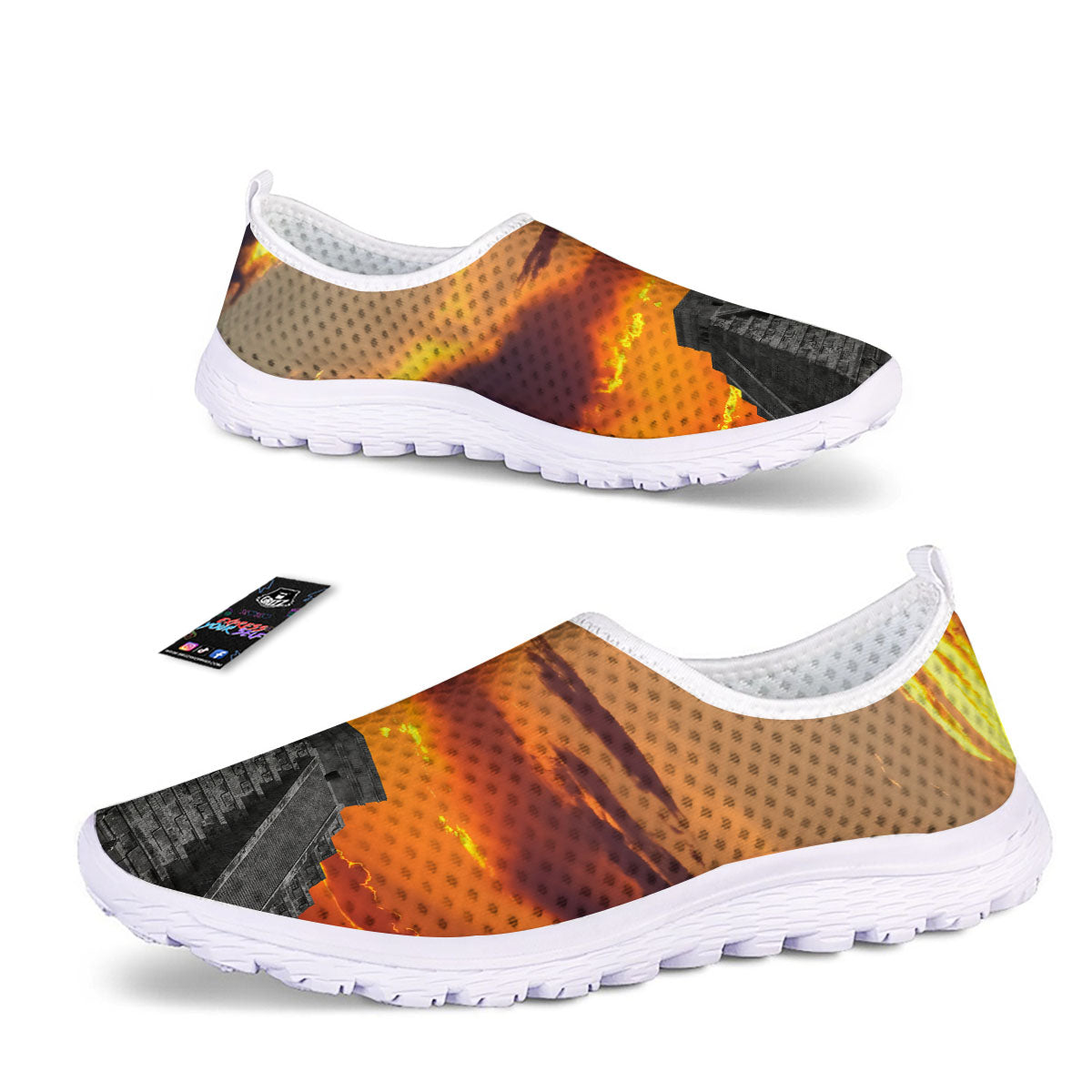 Civilization Mayan Print Nurse Shoes-grizzshop