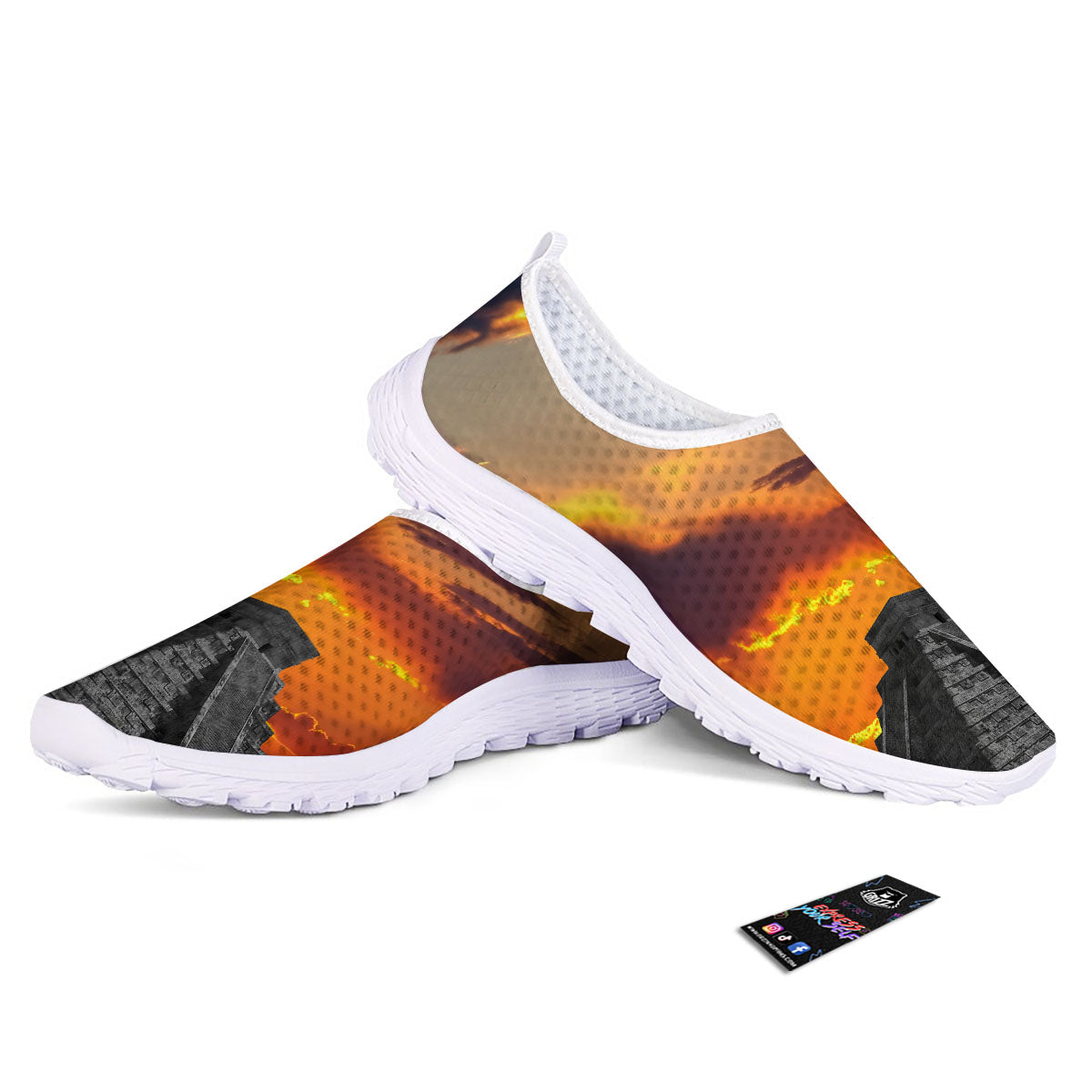 Civilization Mayan Print Nurse Shoes-grizzshop