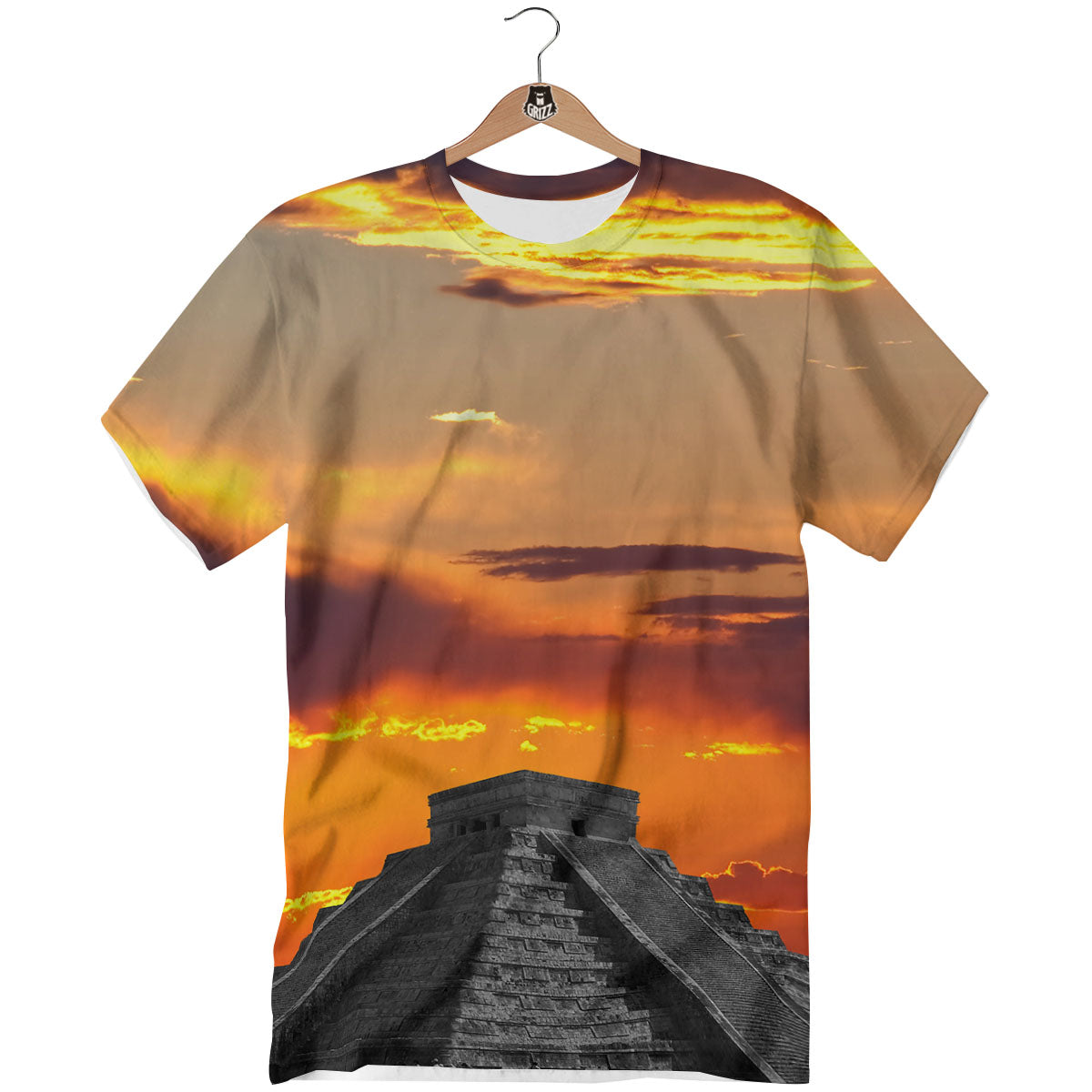 Civilization Mayan Print T-Shirt-grizzshop