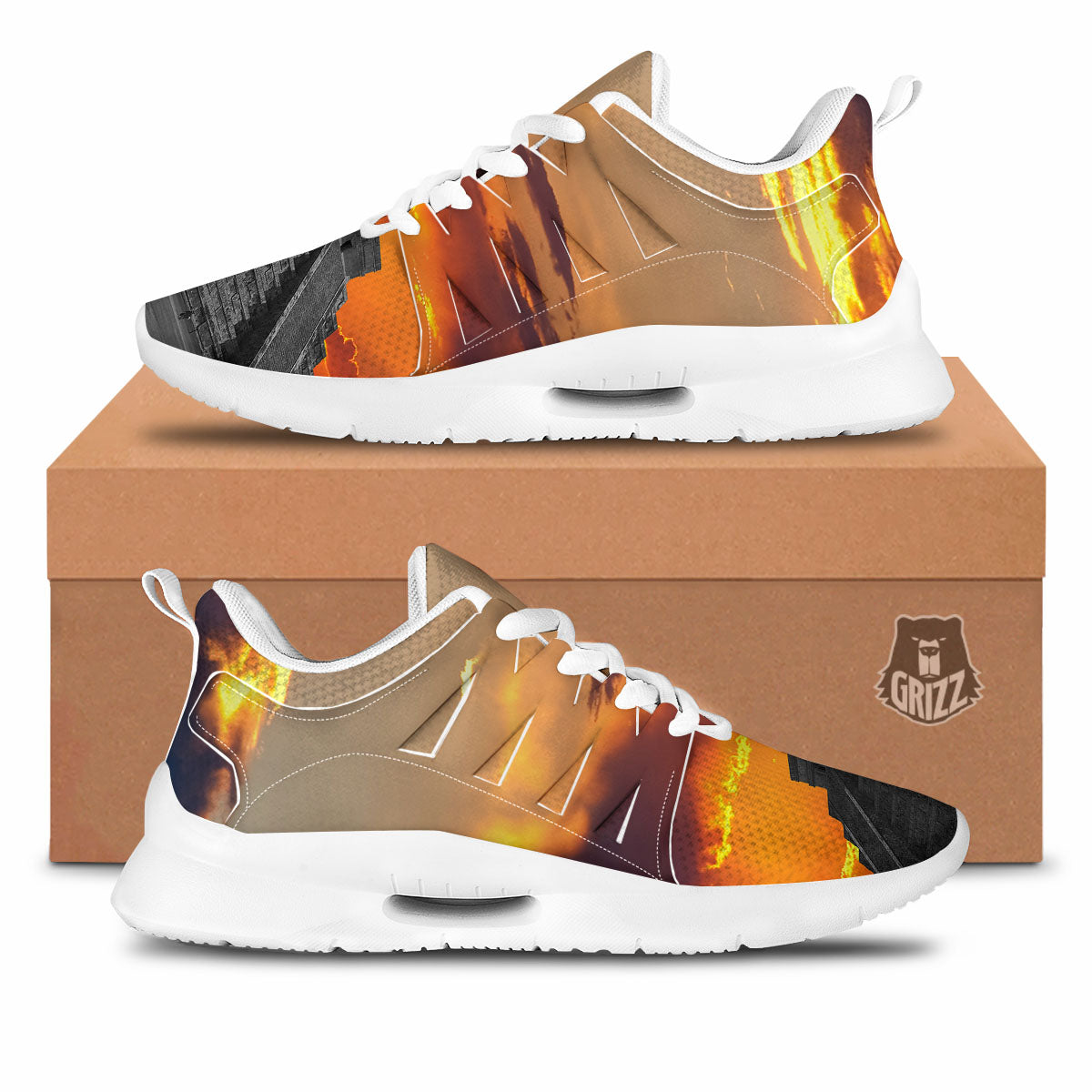 Civilization Mayan Print Tennis Shoes-grizzshop