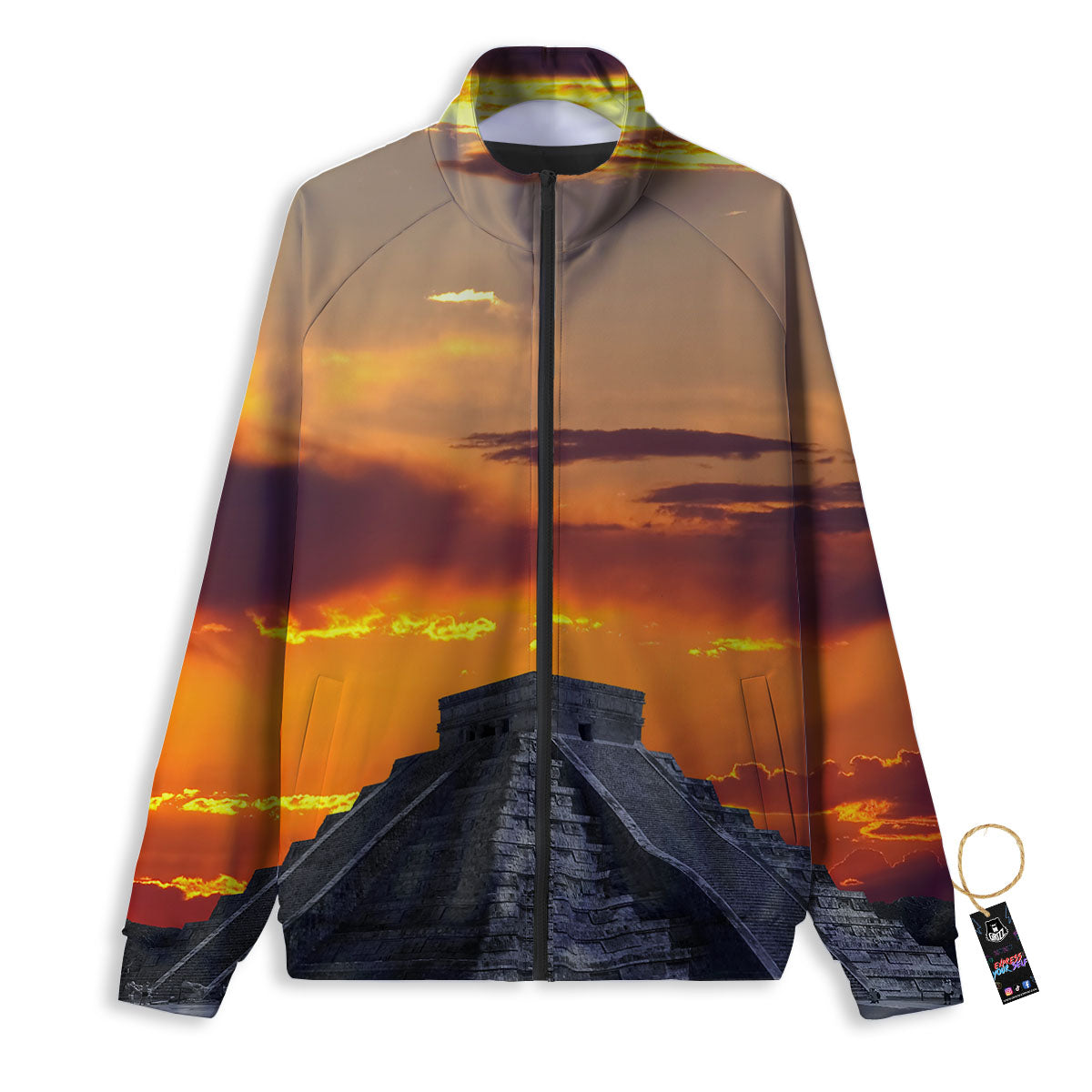 Civilization Mayan Print Track Jacket-grizzshop