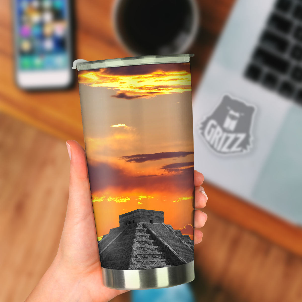 Civilization Mayan Print Tumbler-grizzshop