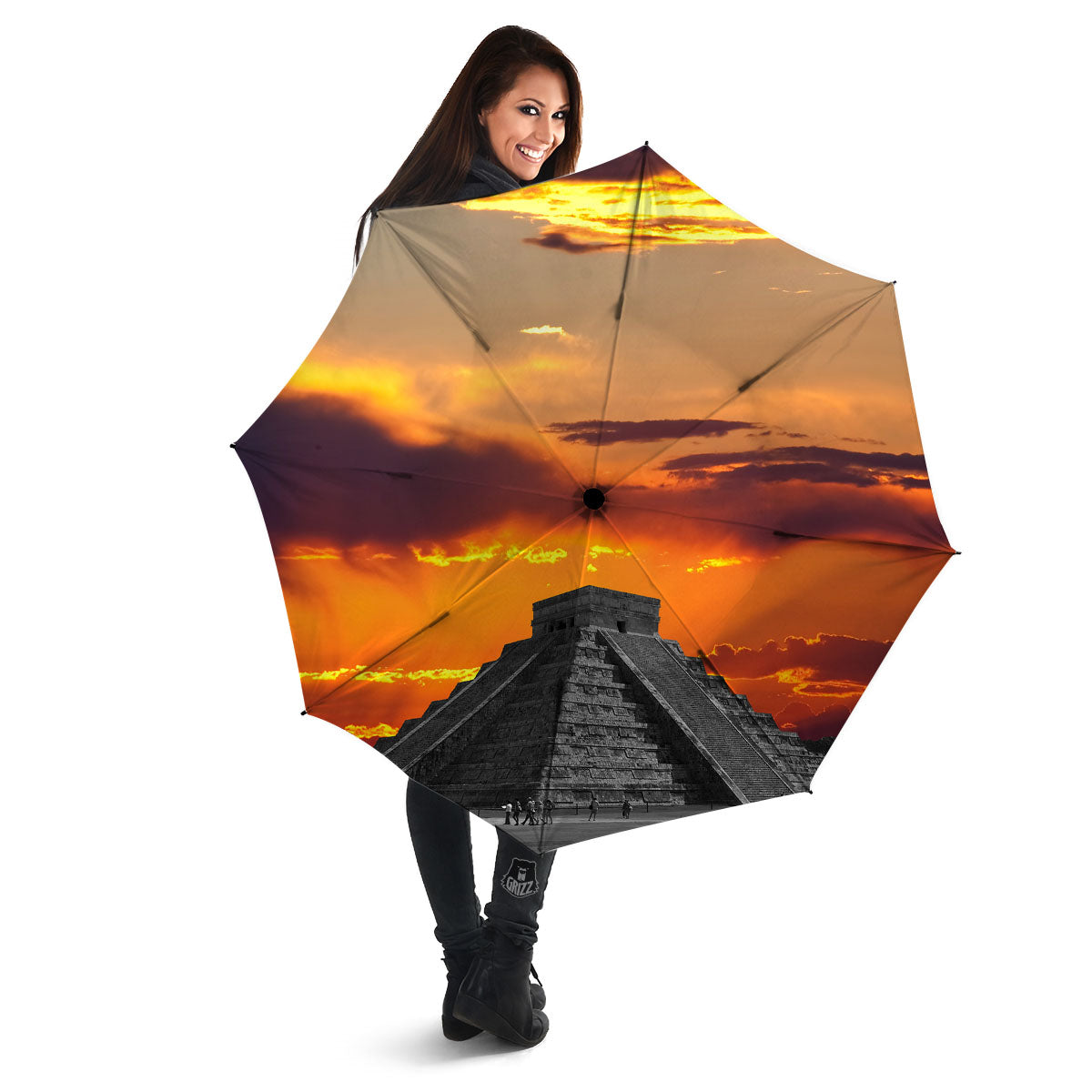 Civilization Mayan Print Umbrella-grizzshop
