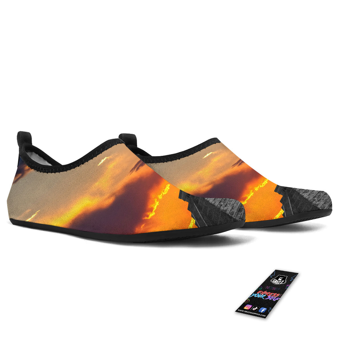 Civilization Mayan Print Water Shoes-grizzshop
