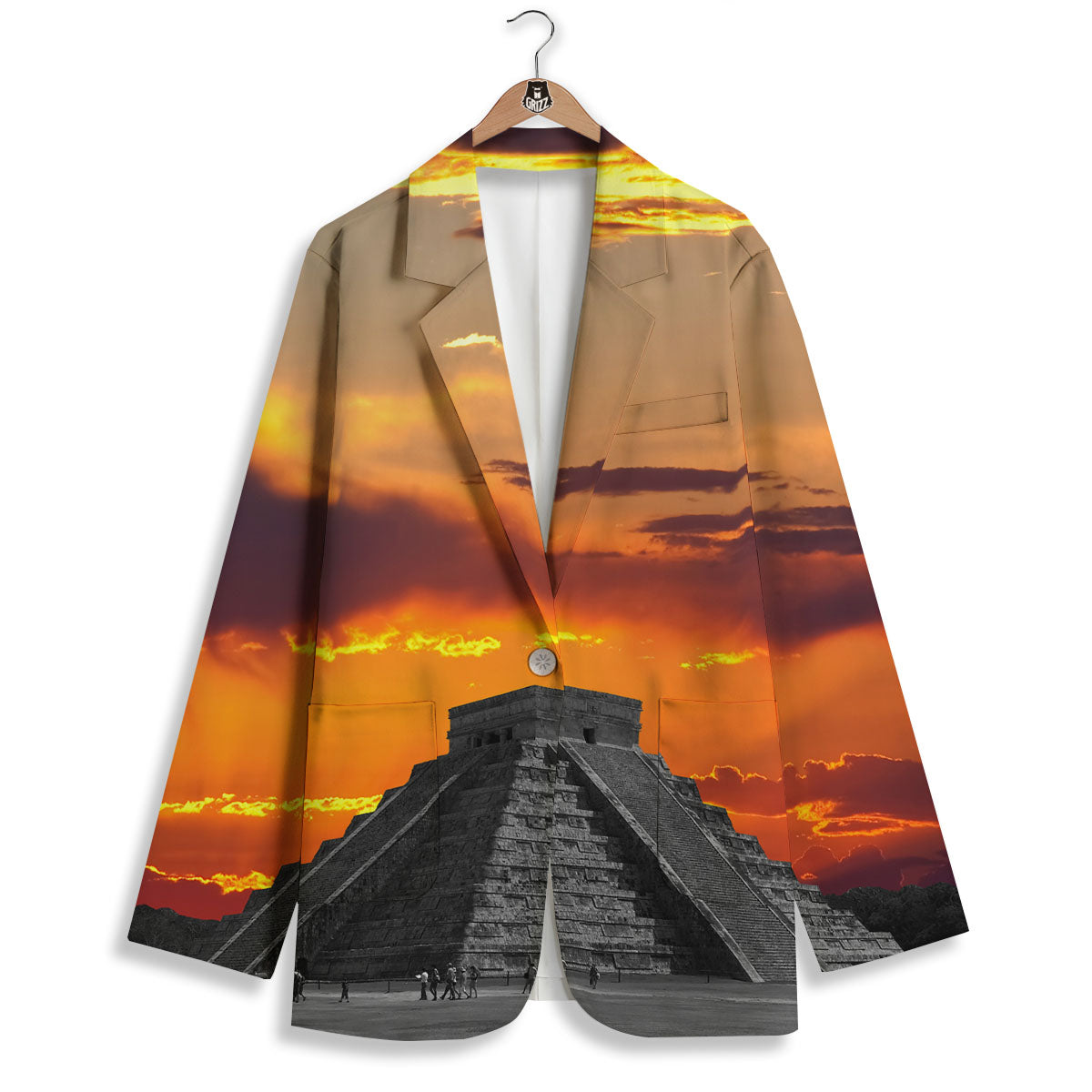 Civilization Mayan Print Women's Blazer-grizzshop