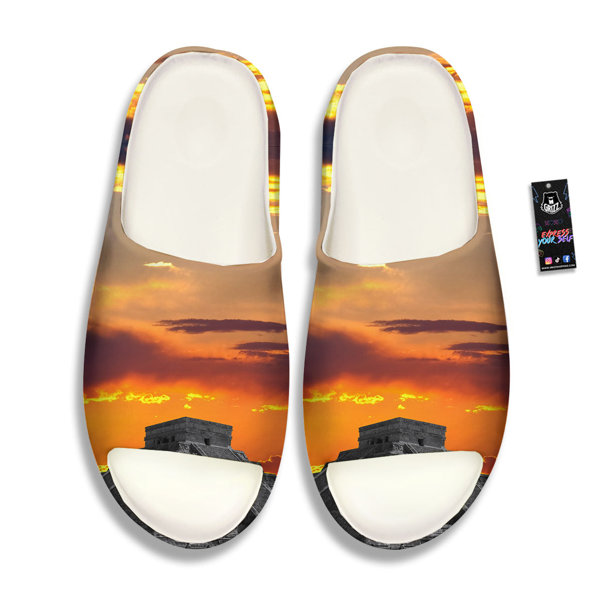 Civilization Mayan Print Sandals-grizzshop