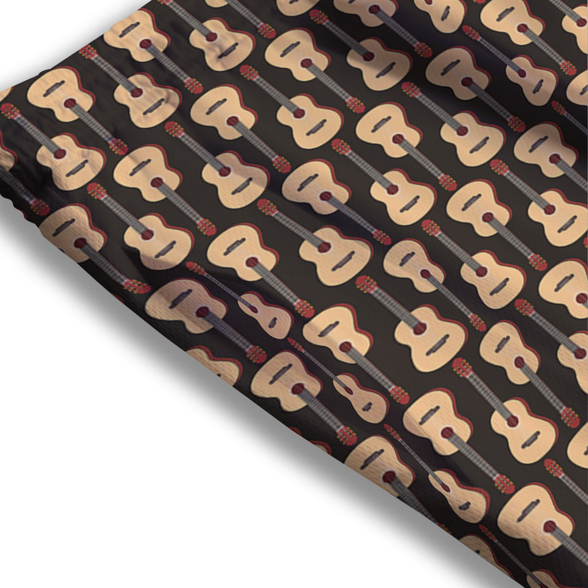 Classic Guitar Print Pattern Mesh Shorts-grizzshop
