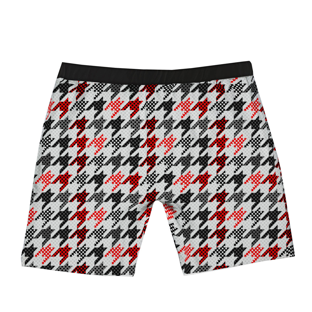 Classic Polka Dot In Houndstooth Print Pattern Boxer Briefs-grizzshop