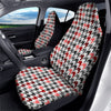 Classic Polka Dot In Houndstooth Print Pattern Car Seat Covers-grizzshop