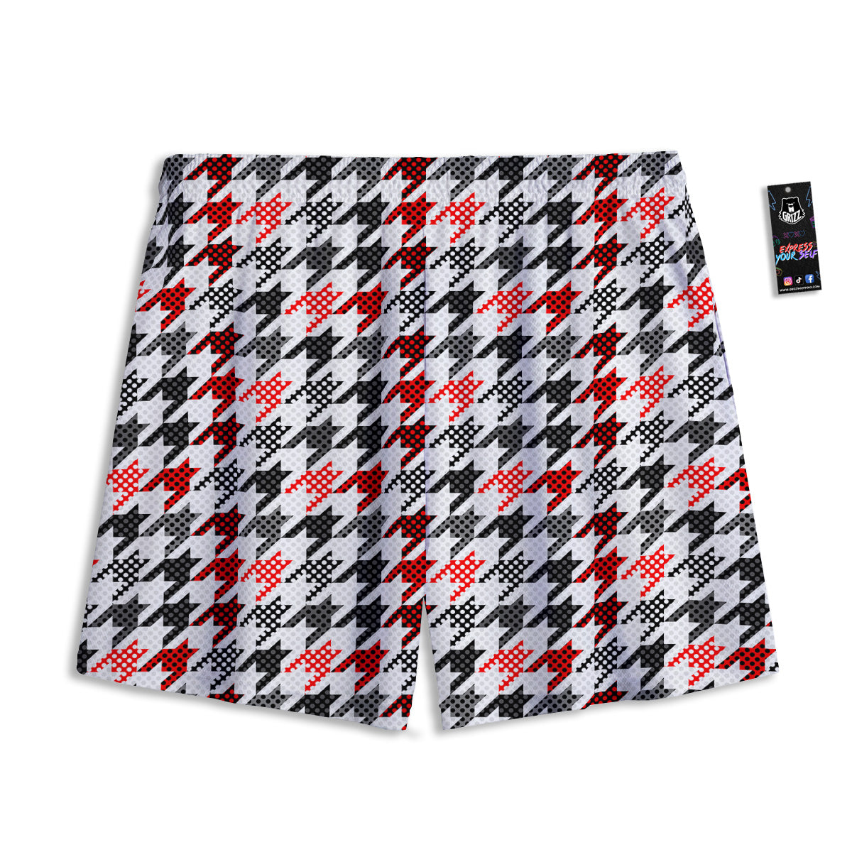 Frangipani Flower Print Pattern Mesh Shorts