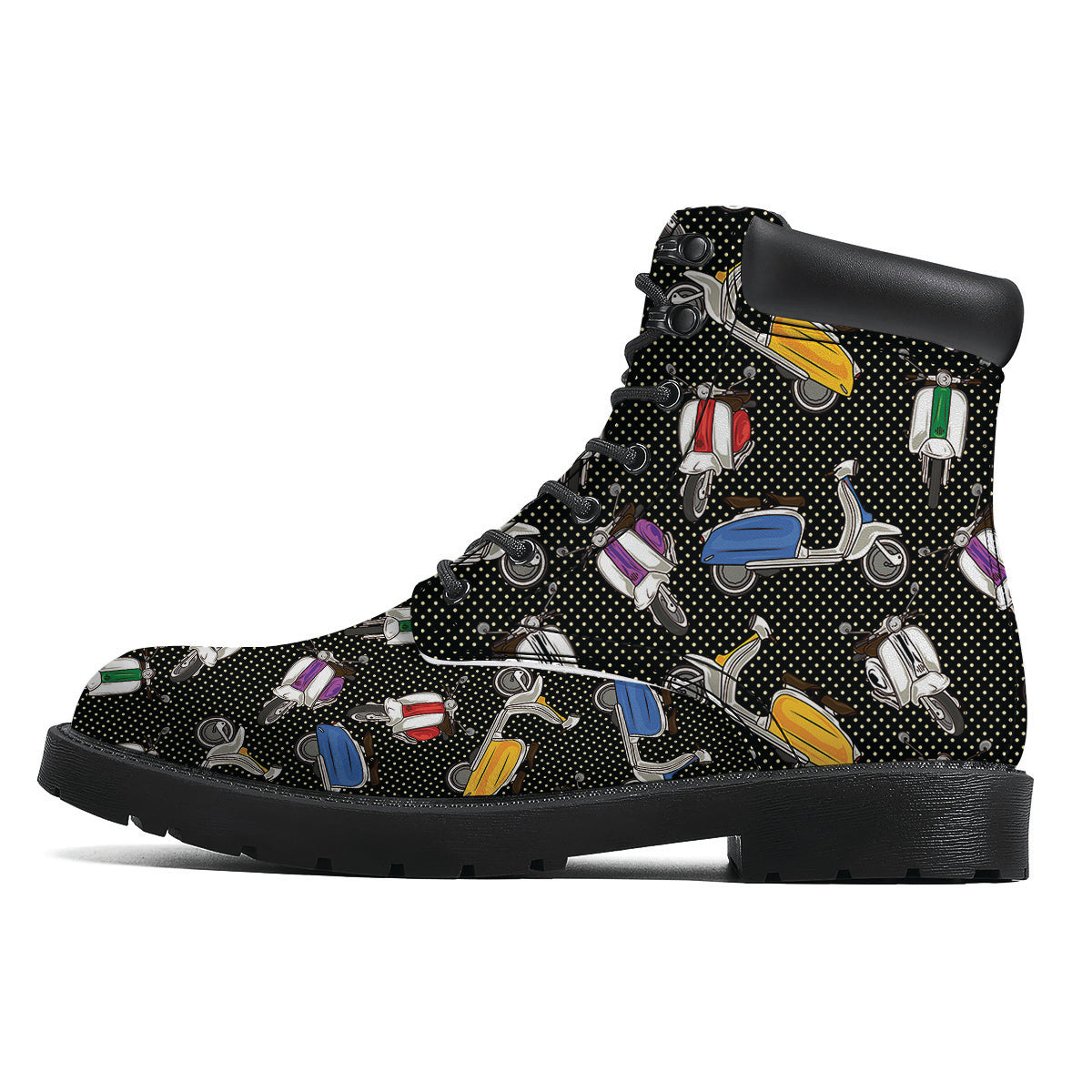 Classic Scooters Print Pattern Boots-grizzshop