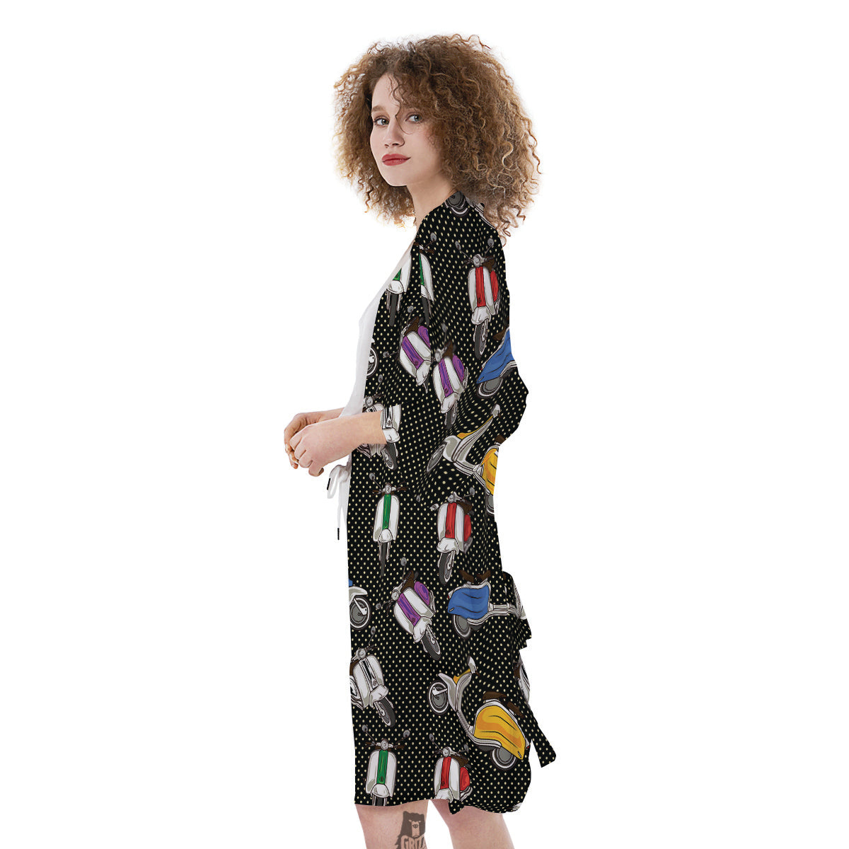 Classic Scooters Print Pattern Kimono-grizzshop