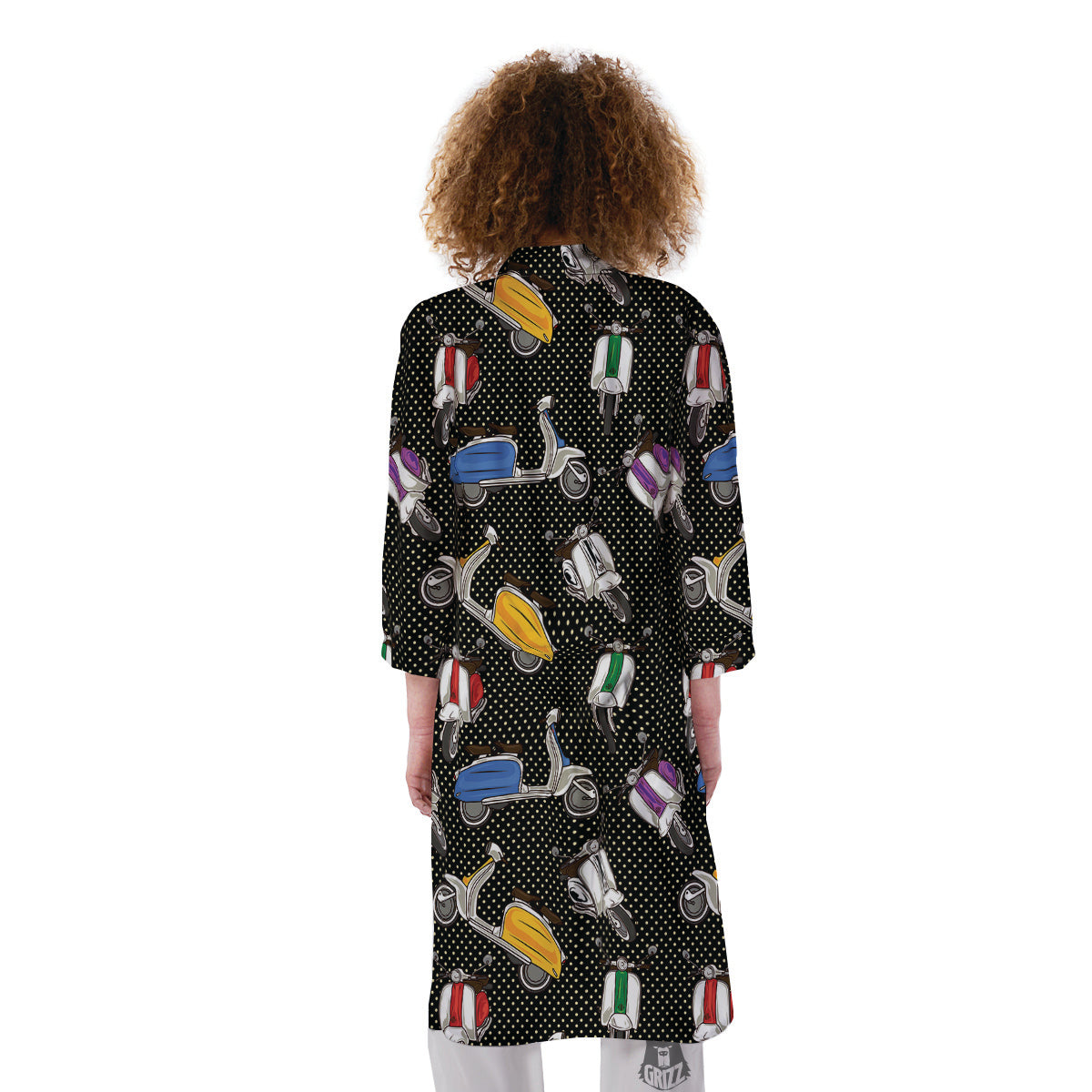 Classic Scooters Print Pattern Kimono-grizzshop