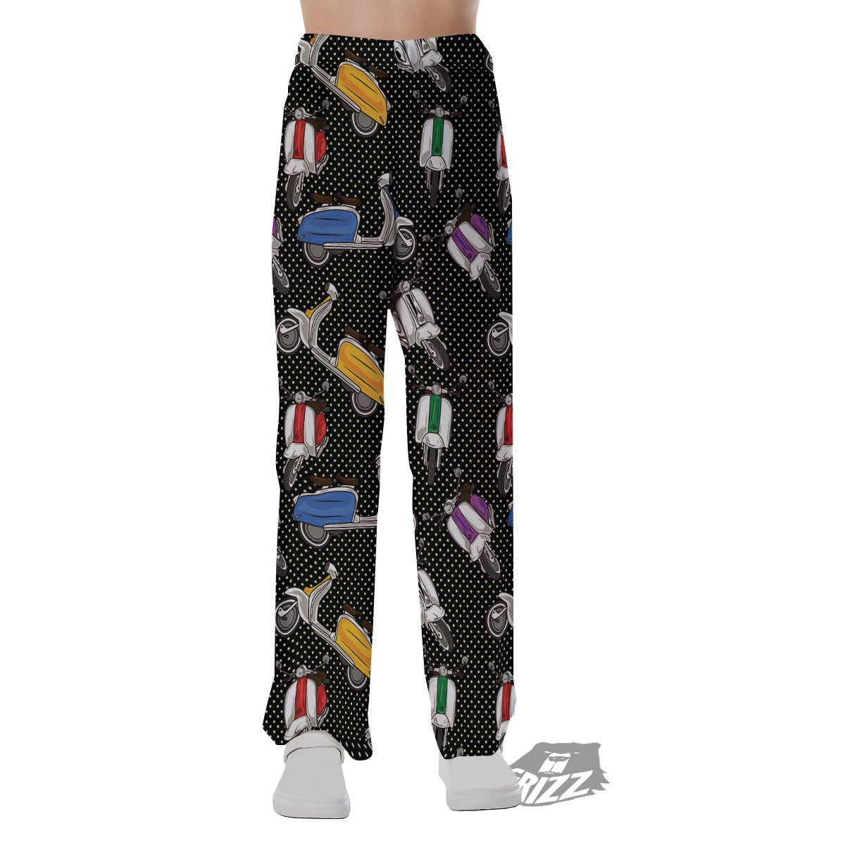Classic Scooters Print Pattern Pajama Pants-grizzshop