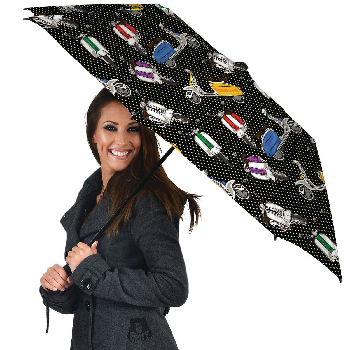 Classic Scooters Print Pattern Umbrella-grizzshop