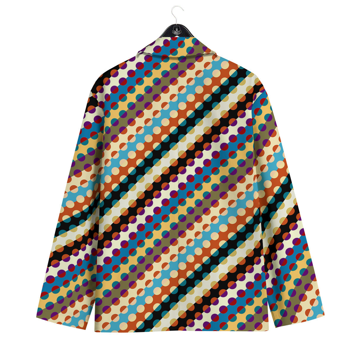 Classic Stripe Polka Dot Print Pattern Men's Sport Coat-grizzshop