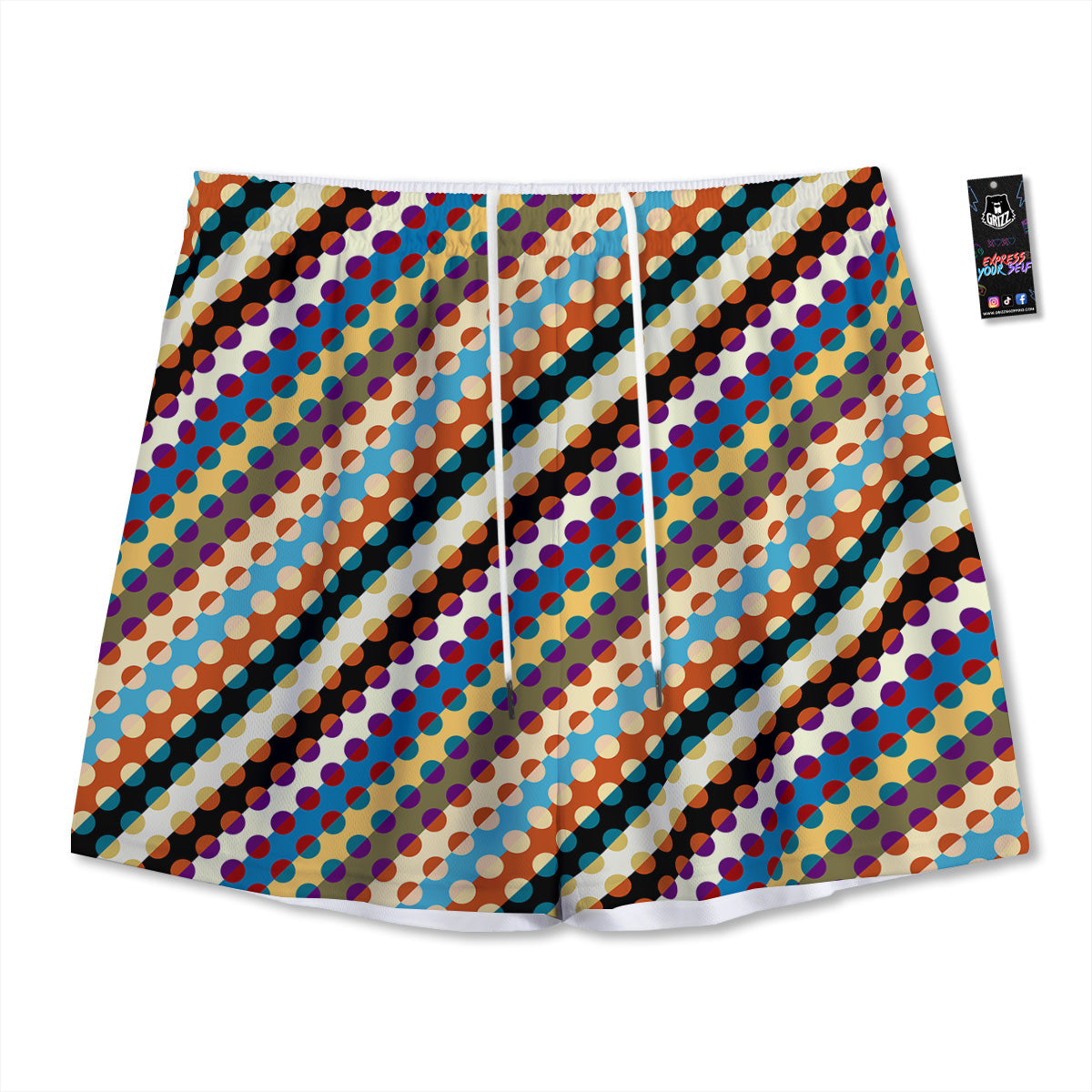 French Bulldog Faces Print Pattern Mesh Shorts