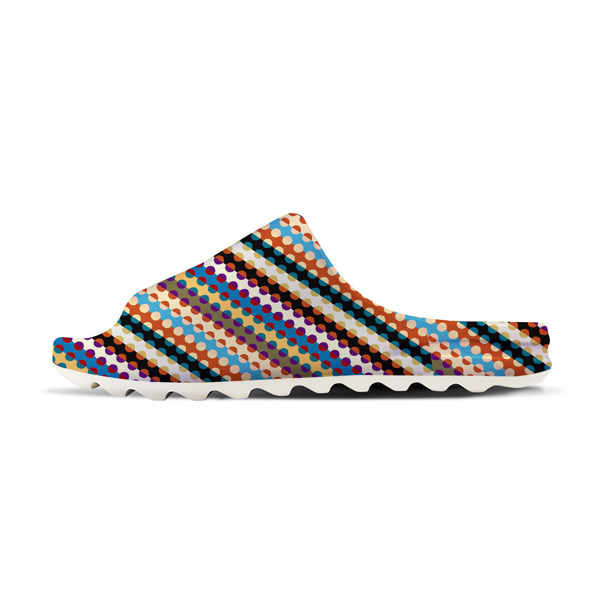 Classic Stripe Polka Dot Print Pattern Sandals-grizzshop