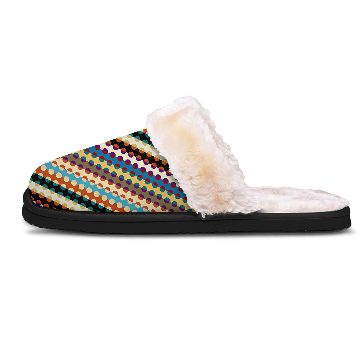 Classic Stripe Polka Dot Print Pattern Slippers-grizzshop