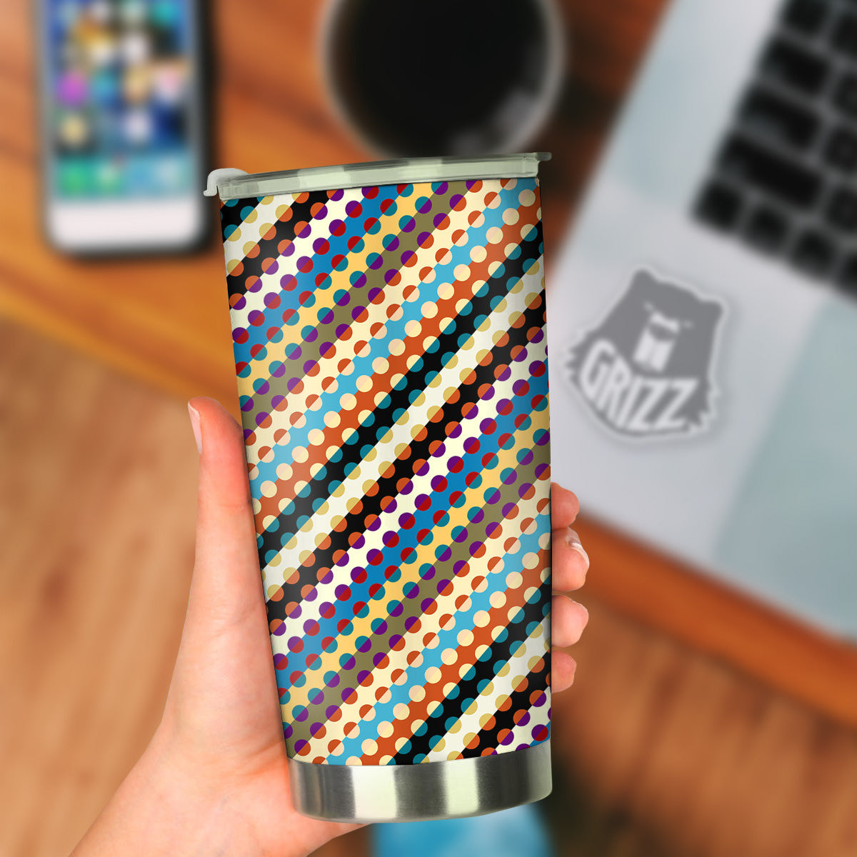 Classic Stripe Polka Dot Print Pattern Tumbler-grizzshop